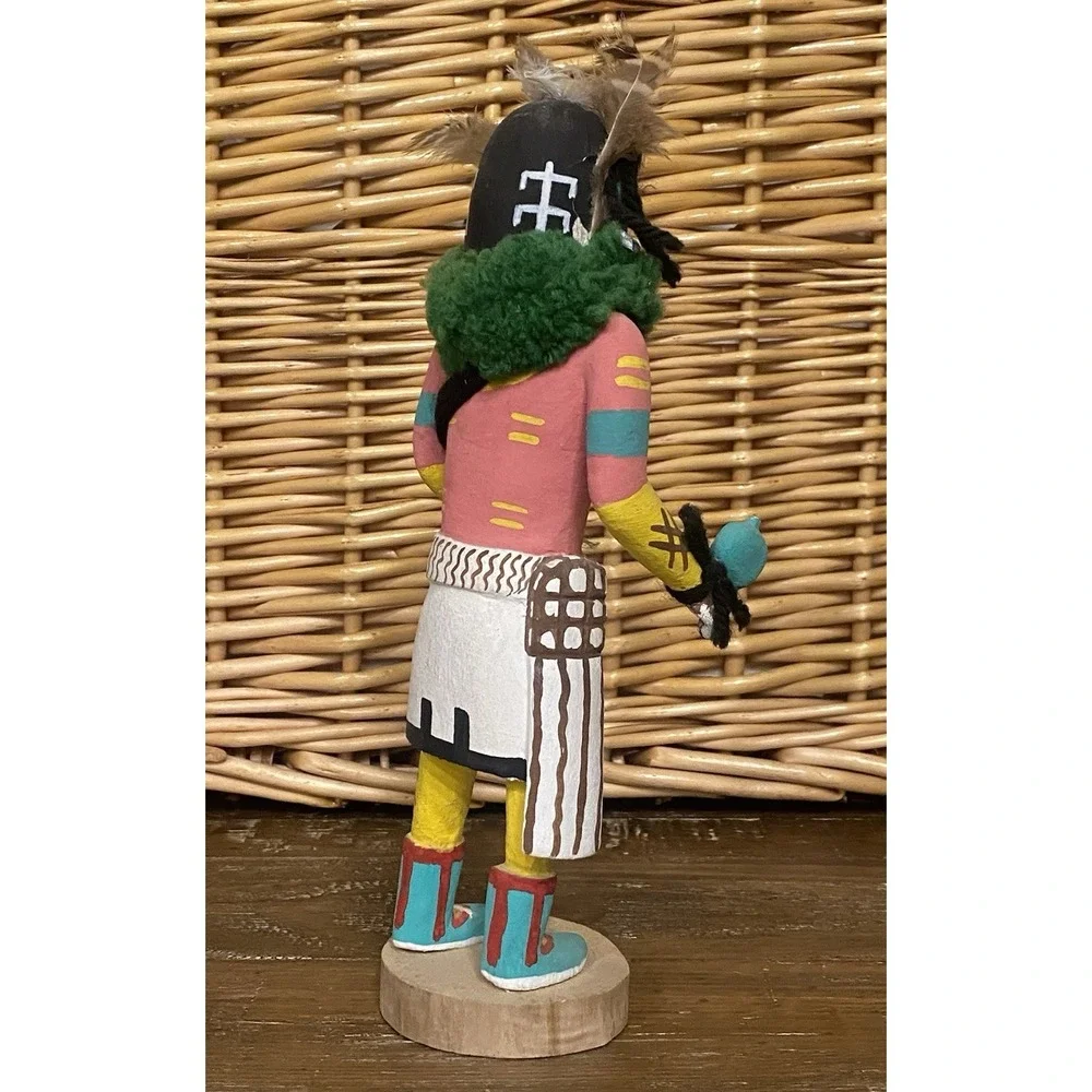 Hopi Kuwan Heheya Kachina Hand Painted Signed KY 11